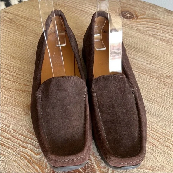 Bally Brown Suede Loafers Size 6 - Picture 2 of 6